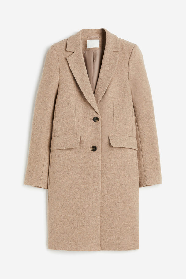H&M Single-breasted Coat Beige