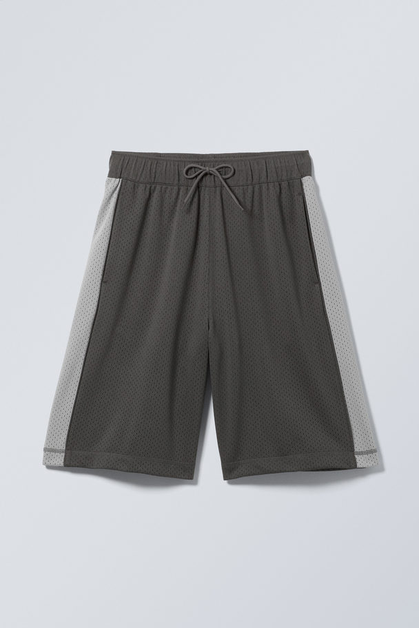 Weekday Mesh-Skatershorts Dunkelgrau