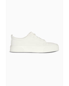 Chunky Canvas Trainers White