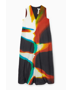 Oversized Printed Silk-blend Maxi Dress Multicolour
