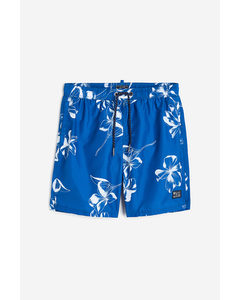 Vintage Hawaiian Swimshort Mono Hibiscus Cobalt