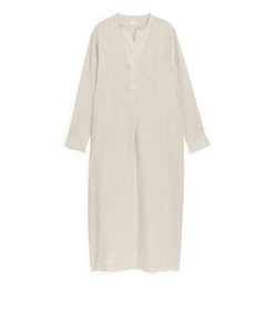 Linen Tunic Dress Beige