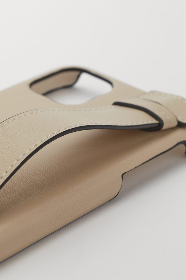 H&M Hand-strap Smartphone Case Light Beige