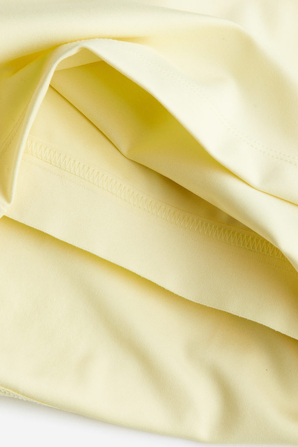 H&M Drymove™ Cropped Sports Vest Top Light Yellow