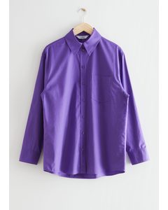 Voluminous Cotton Shirt Purple