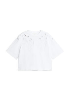 Embroidered T-shirt White
