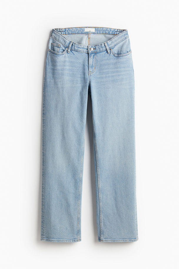 H&M MAMA Before &amp; After Wide Low Jeans Helles Denimblau