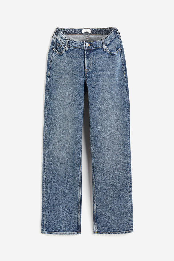 H&M MAMA Before & After Wide Low Jeans Denimblau