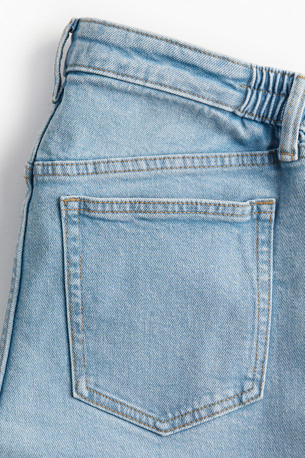 H&M Mama Before & After Wide Low Jeans Licht Denimblauw