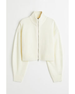 Pullover mit Zipper Weiß