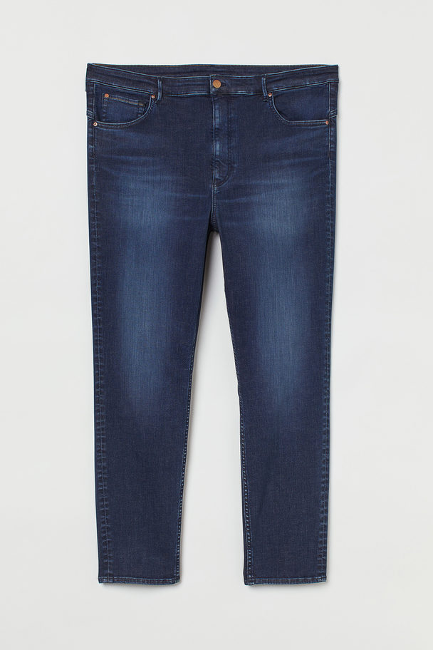 H&M H&m+ Shaping High Ankle Jeans Donker Denimblauw