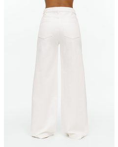 Lupine Jeans Met Hoge Taille En Uitlopende Pijpen Wit