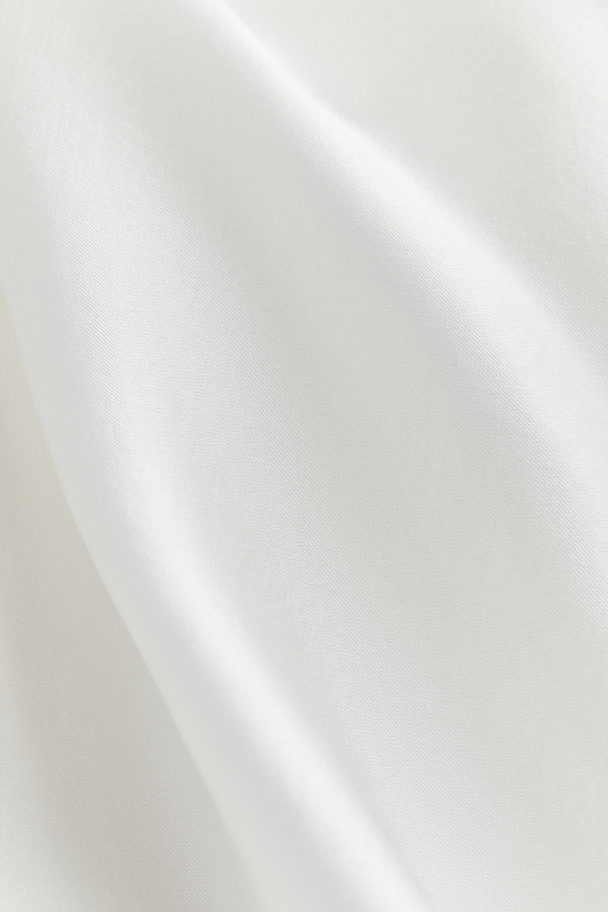 H&M Trägertop aus Satin aus einer Seidenmischung Weiß