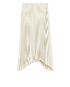 Pleated Maxi Skirt Off White