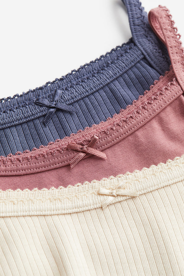 H&M 6-piece Cotton Set Dusty Pink/dark Blue
