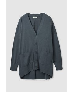Relaxed-fit V-neck Cardigan Navy