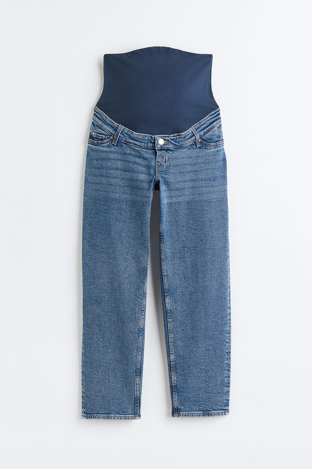 H&M MAMA Straight Ankle Jeans Blau