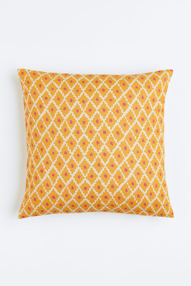 H&M HOME Patterned Cotton Cushion Cover Yellow/patterned