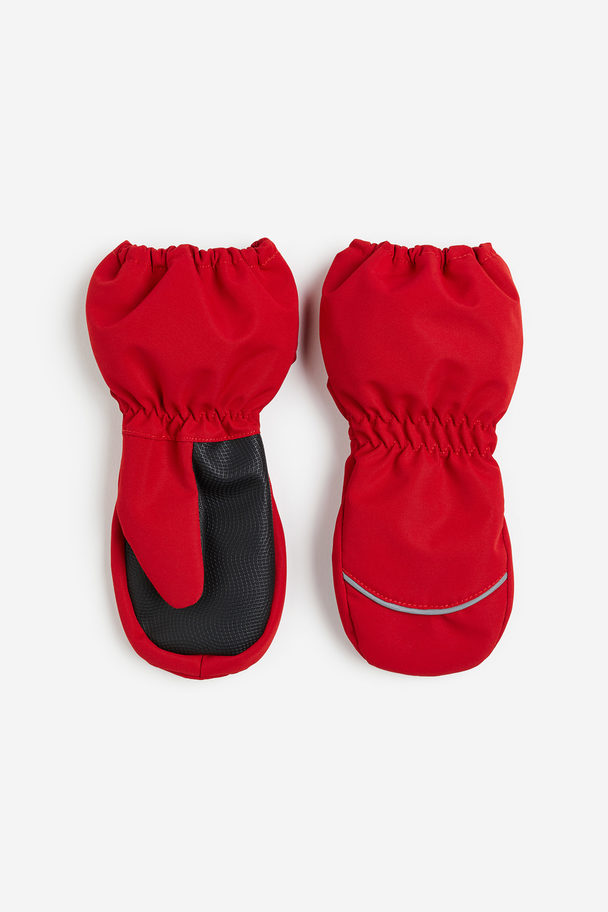 H&M Water-repellent Shell Mittens Bright Red