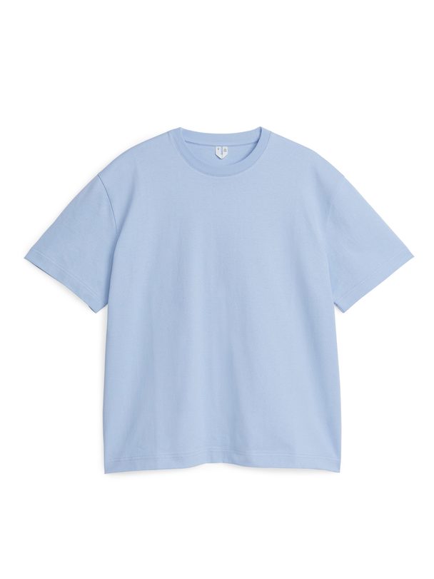 ARKET Oversize-T-Shirt in schwerer Qualität Hellblau