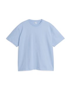 Oversize-T-Shirt in schwerer Qualität Hellblau