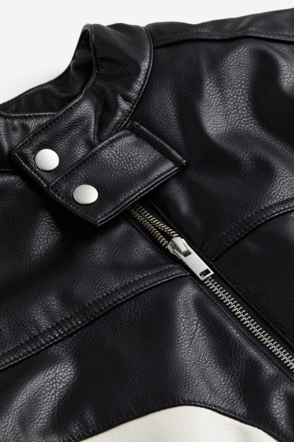 H&M Racer Jacket Black/block-coloured
