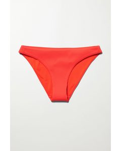 Gerippte Bikinihose Aquatica Rot