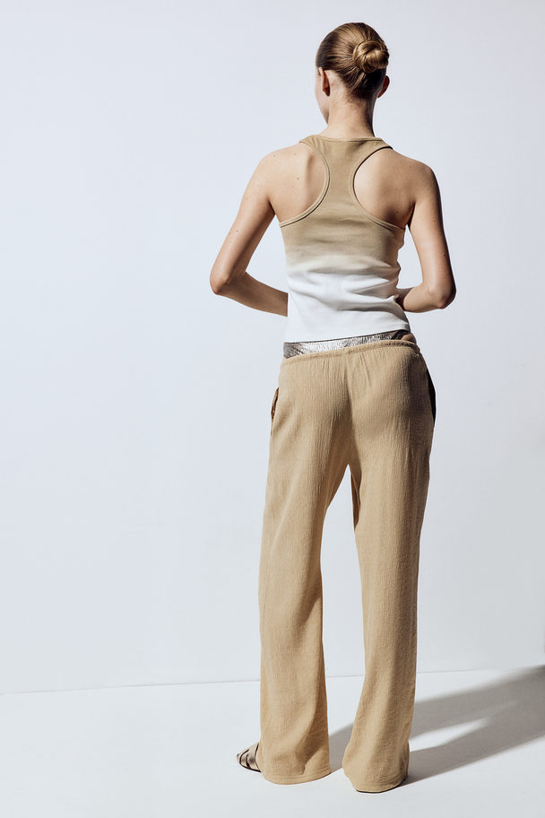 H&M Schlupfhose aus Crêpe Beige