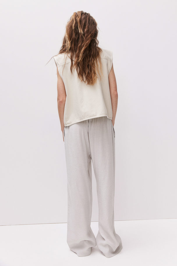 H&M Pull-on Broek Lichtgrijs