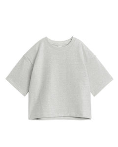 T-skjort Med Glitter Grå/metallisk