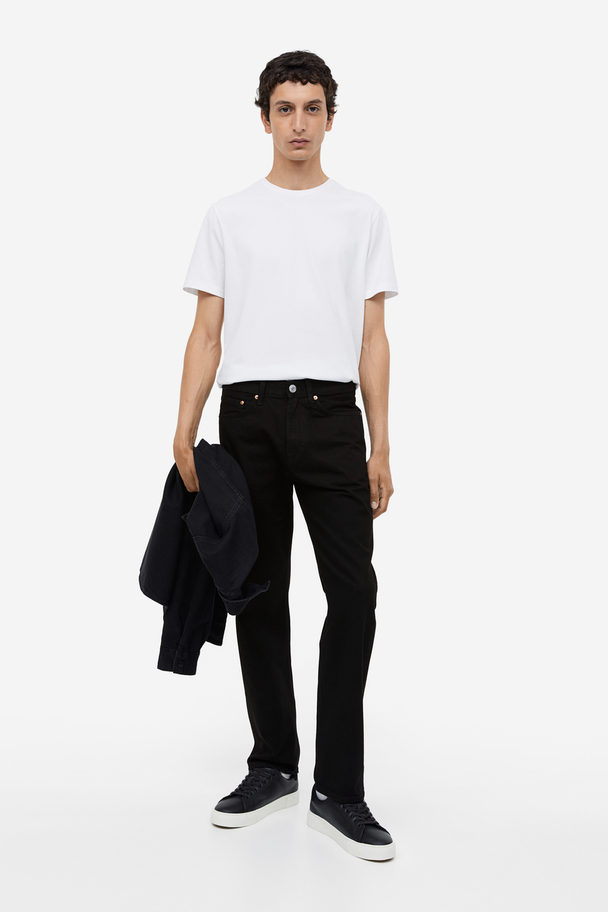 H&M Relaxed Jeans Schwarz