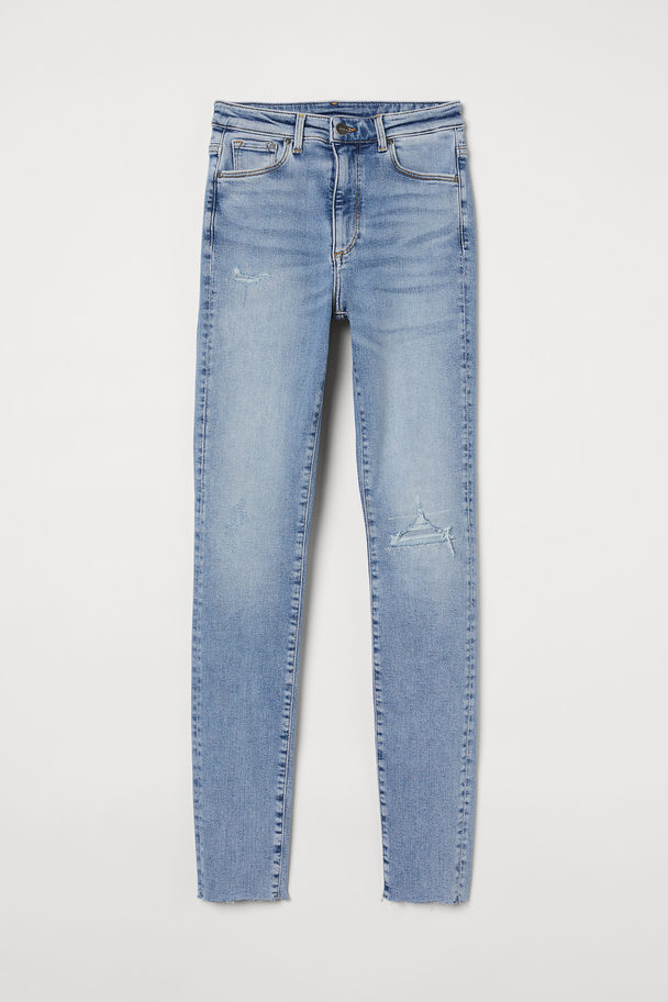 H&M Shaping Skinny High Jeans Licht Denimblauw