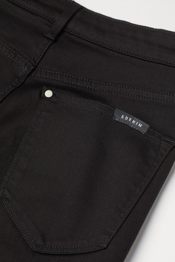 H&M Shaping Skinny High Jeans Zwart/no Fade Black