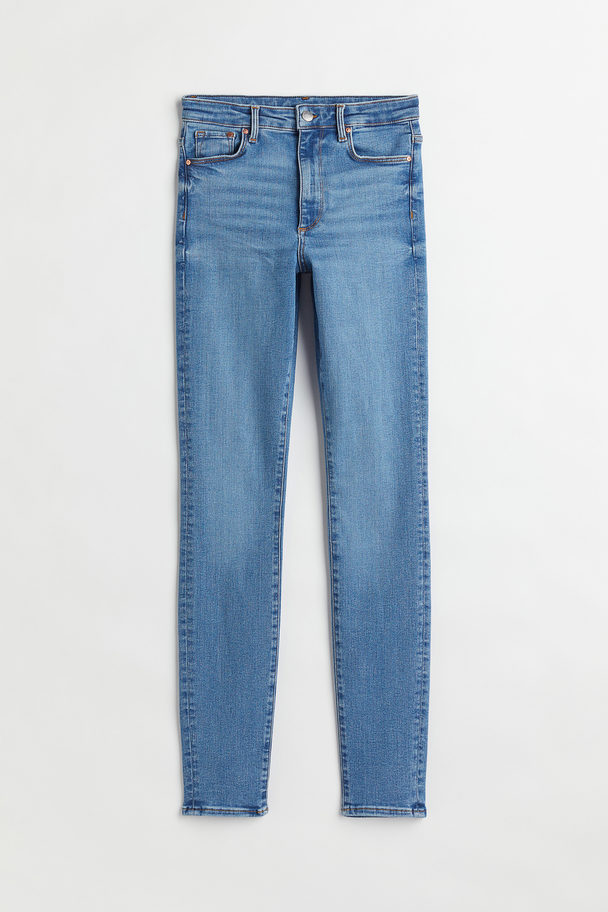 H&M Shaping Skinny High Jeans Blau
