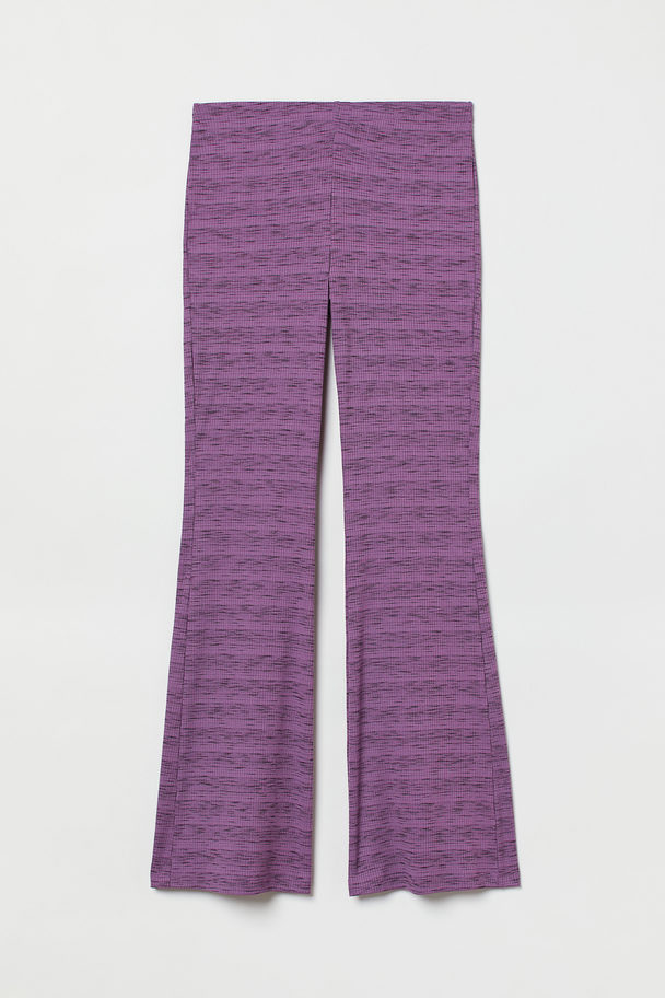 H&M Flared Leggings Purple
