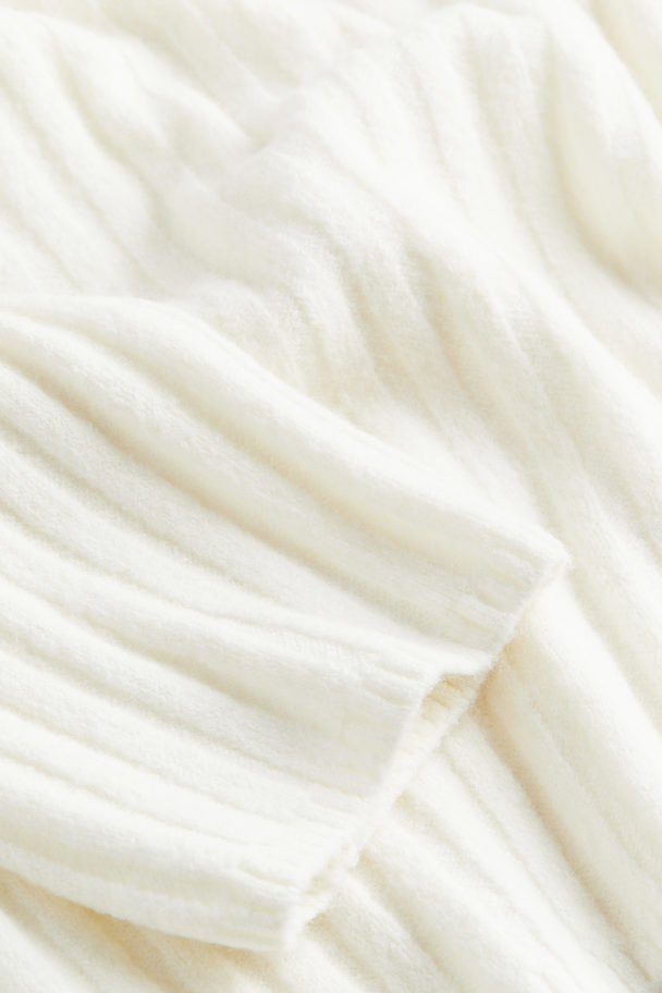 H&M Gerippter Pullover Weiß
