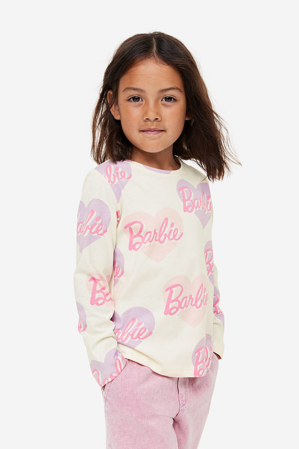 H&M 2-pack Long-sleeved Jersey Tops Pink/barbie
