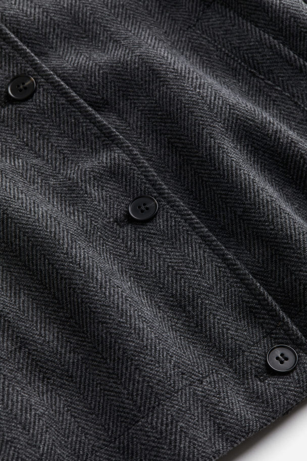 H&M Shoulder-pad Jacket Dark Grey