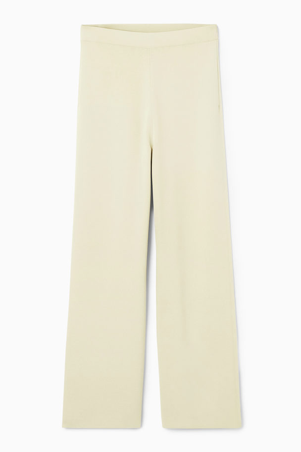 COS Straight-leg Knitted Trousers Beige
