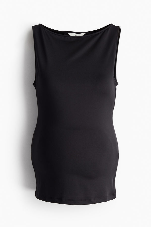 H&M MAMA Tanktop mit U-Boot-Ausschnitt Schwarz