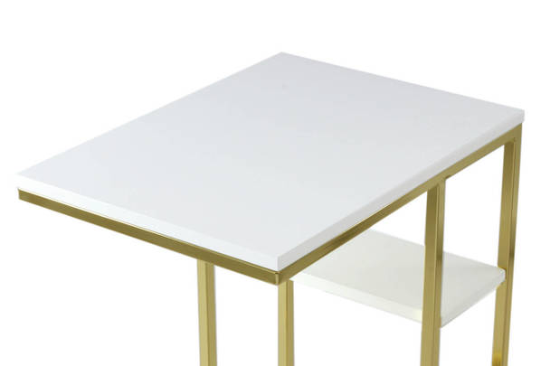 360Living SideTable Lucilla 225 white / gold