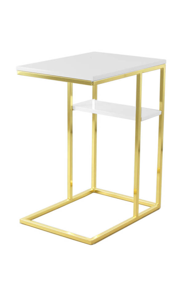 360Living SideTable Lucilla 225 white / gold