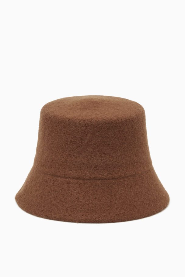 COS Moulded Wool Bucket Hat Brown