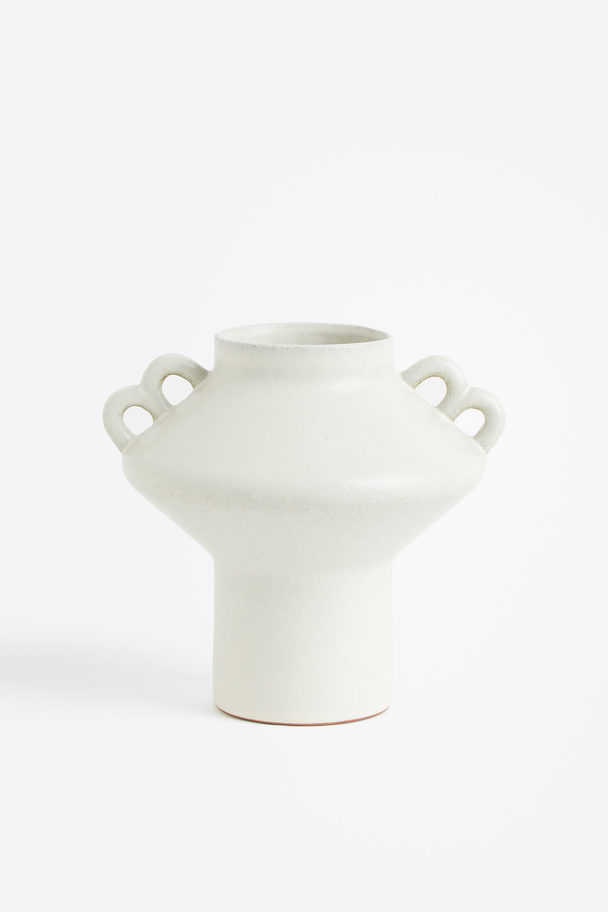 H&M HOME Lille Vase I Terrakotta Hvid