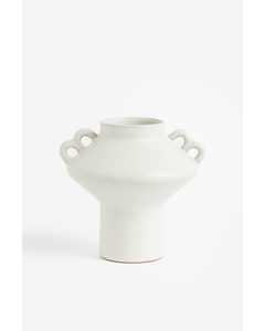 Small Terracotta Vase White
