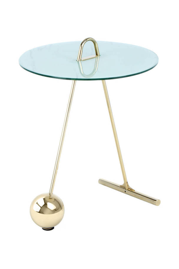 360Living SideTable Pendulum 525 gold / white