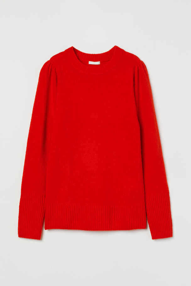 H&M Mama Fine-knit Jumper Bright Red