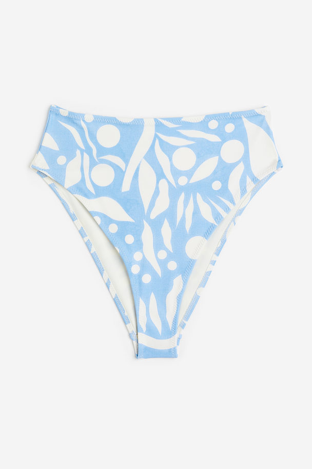 H&M Brazilian Bikini Bottoms Light Blue/patterned