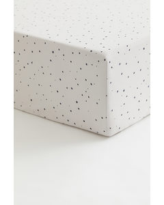 Spotted Fitted Sheet Light Grey/spotted