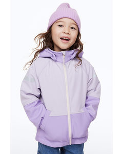 Water-resistant Softshell Jacket Light Purple/block-coloured